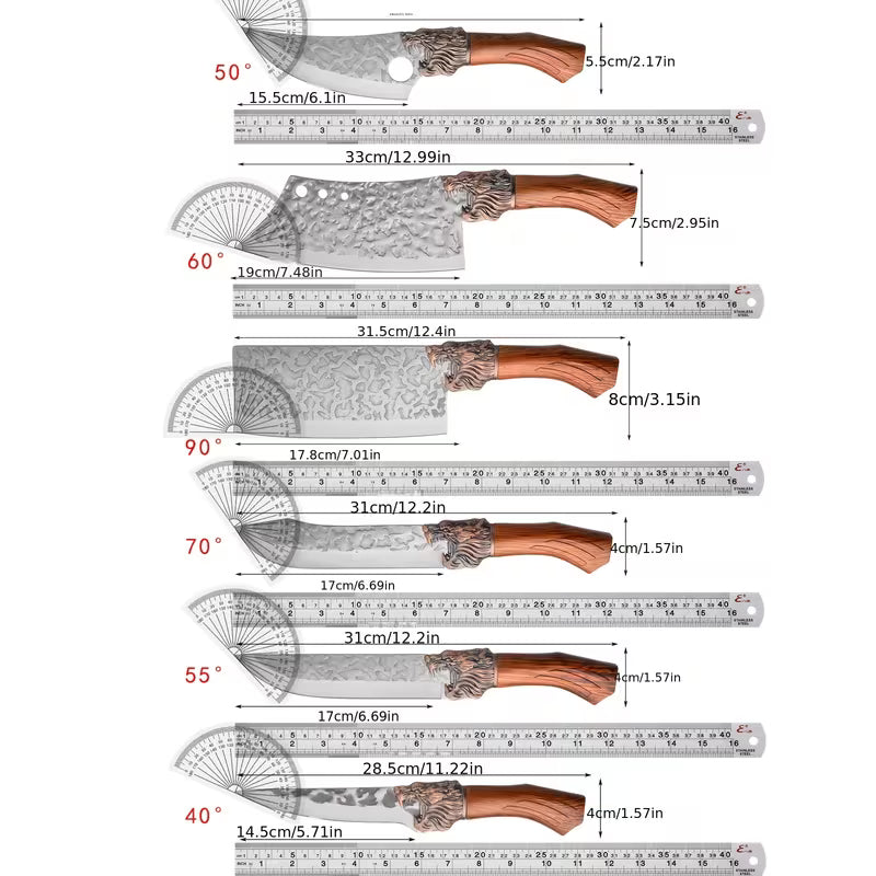 7-Piece Damascus-Style Kitchen Knife Set