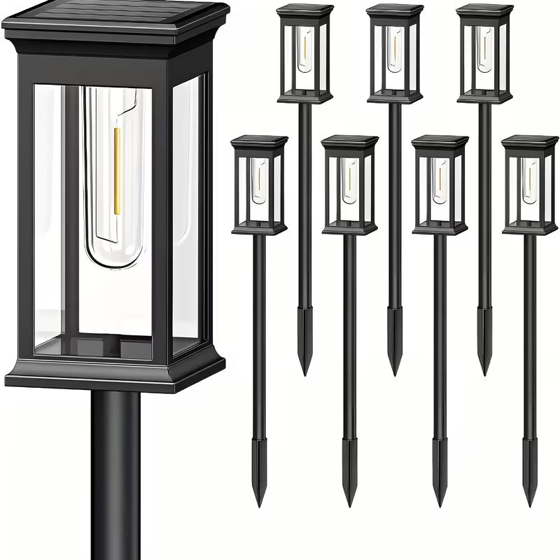 8-Piece Solar Outdoor Garden Light Set