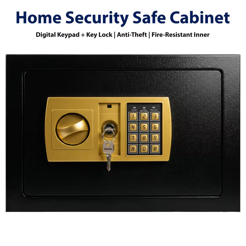 Digital Electronic Security Safe with Fireproof Bag