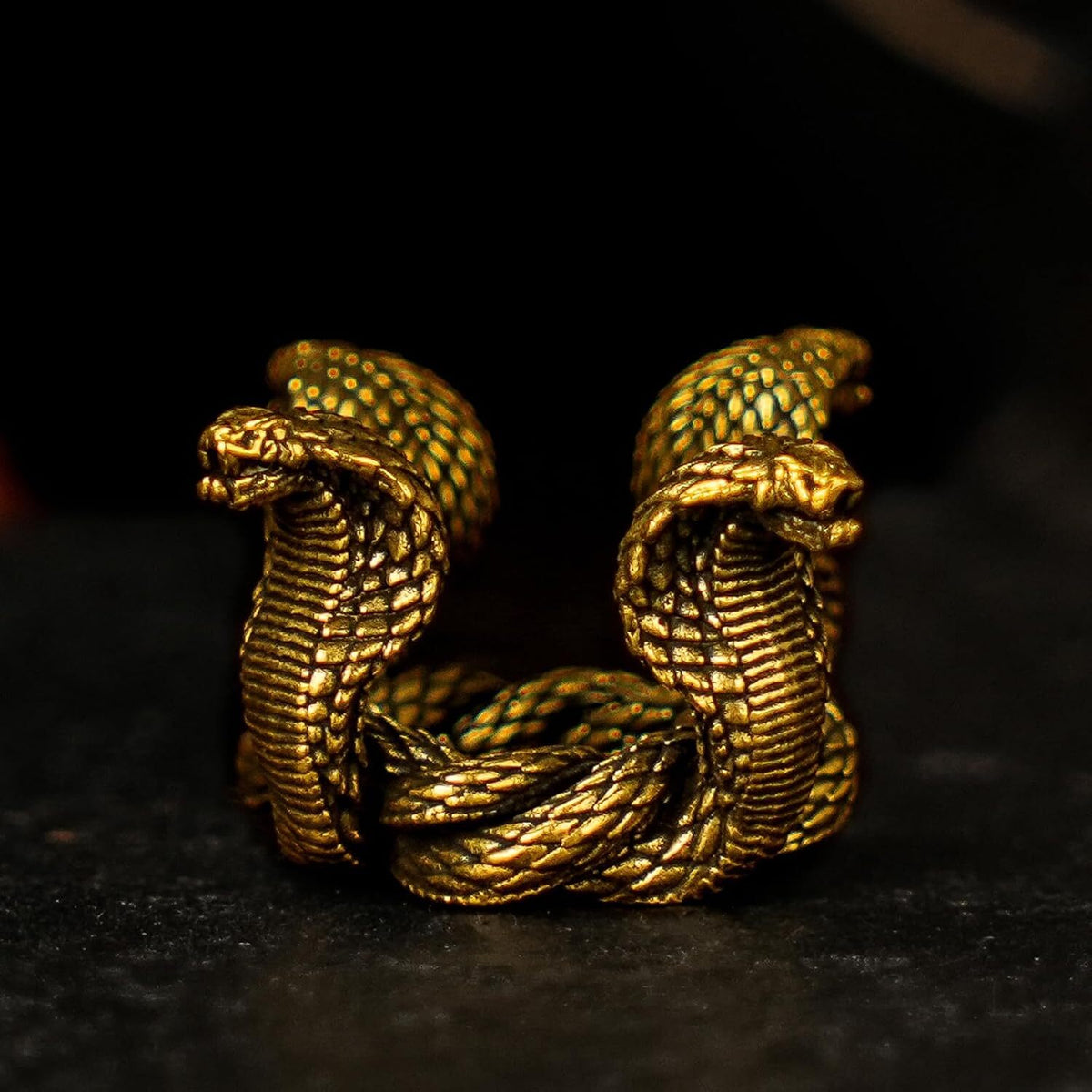Solid Brass Mystical Four Snake Collectible