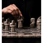 Handmade Marble Chess Set with Storage Box