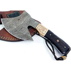 Hand Forged Damascus Steel Bearded Axe
