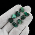 Lot of 10 Natural Emerald Crystal Rough Gemstones