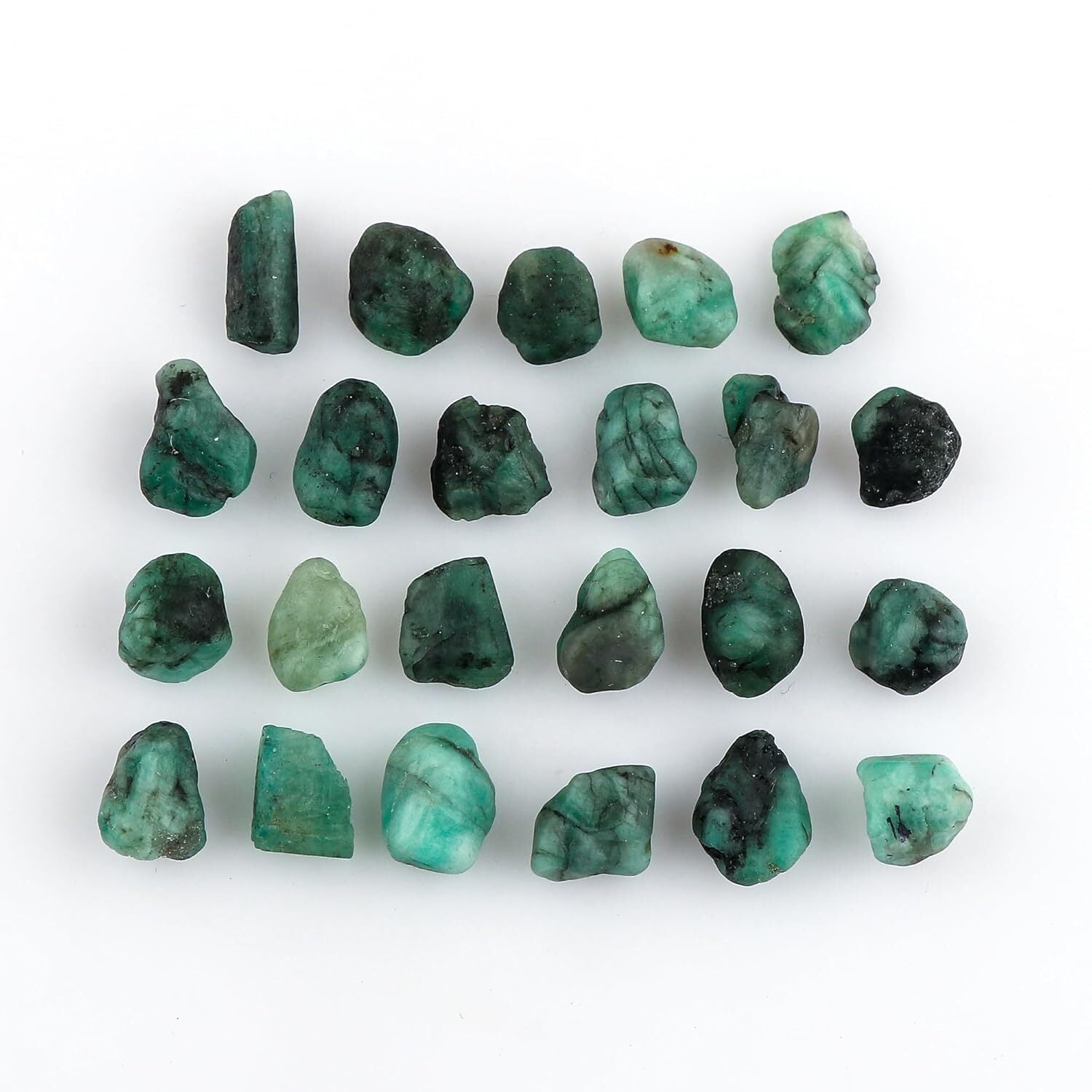 Lot of 10 Natural Emerald Crystal Rough Gemstones