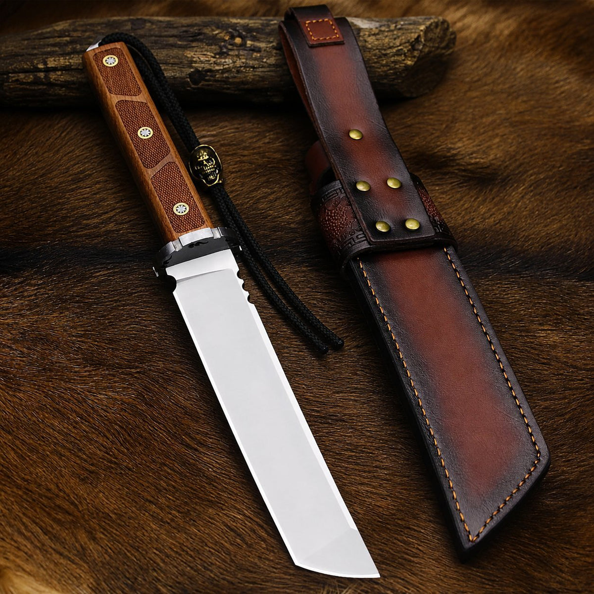 Full Tang Fixed Blade Knife with Fire Starter