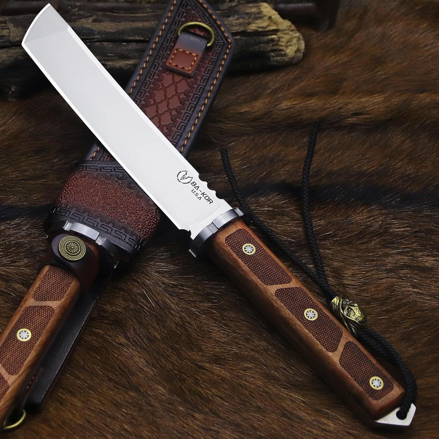 Full Tang Fixed Blade Knife with Fire Starter