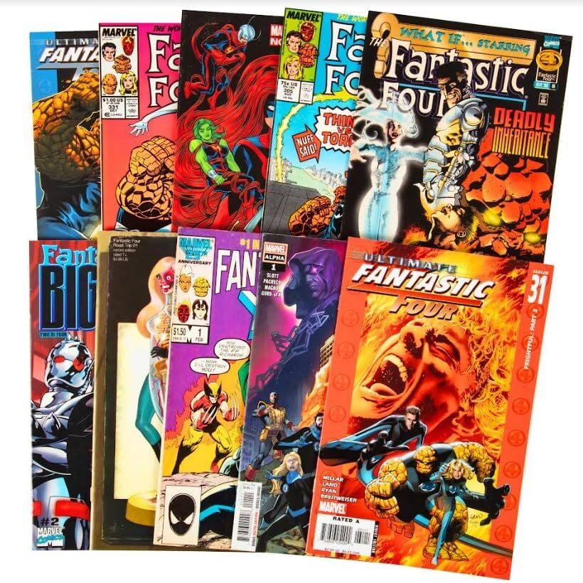 Lot of 10 Fantastic Four Comic Books