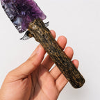 Handcrafted Amethyst Crystal Arrowhead Knife
