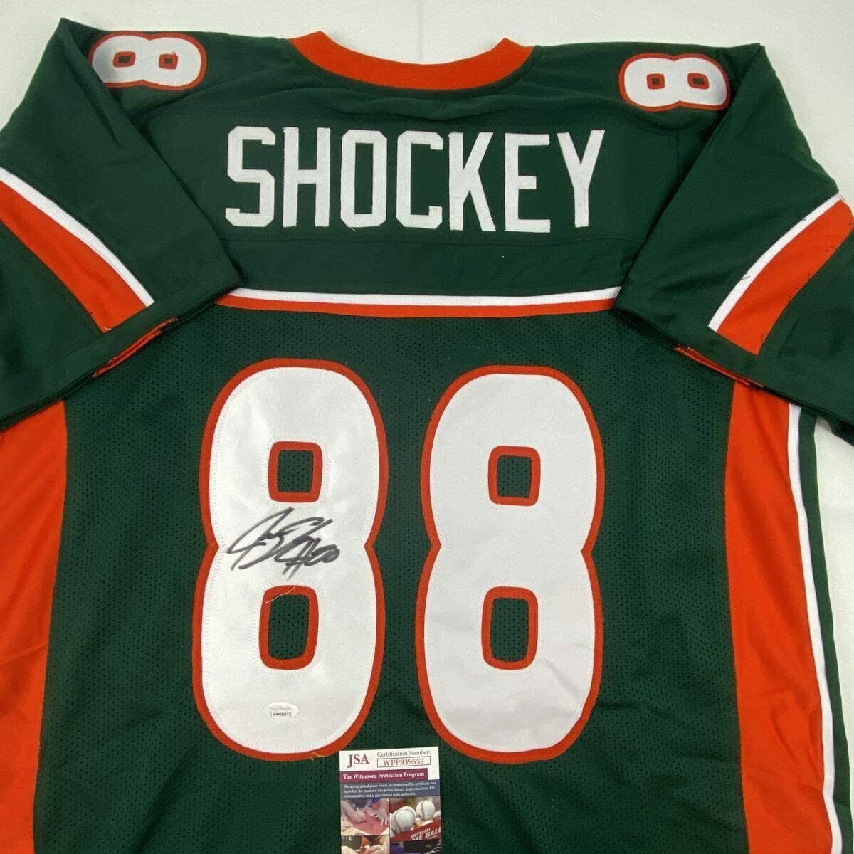 Jeremy Shockey Signed Miami Football Jersey Authenticated