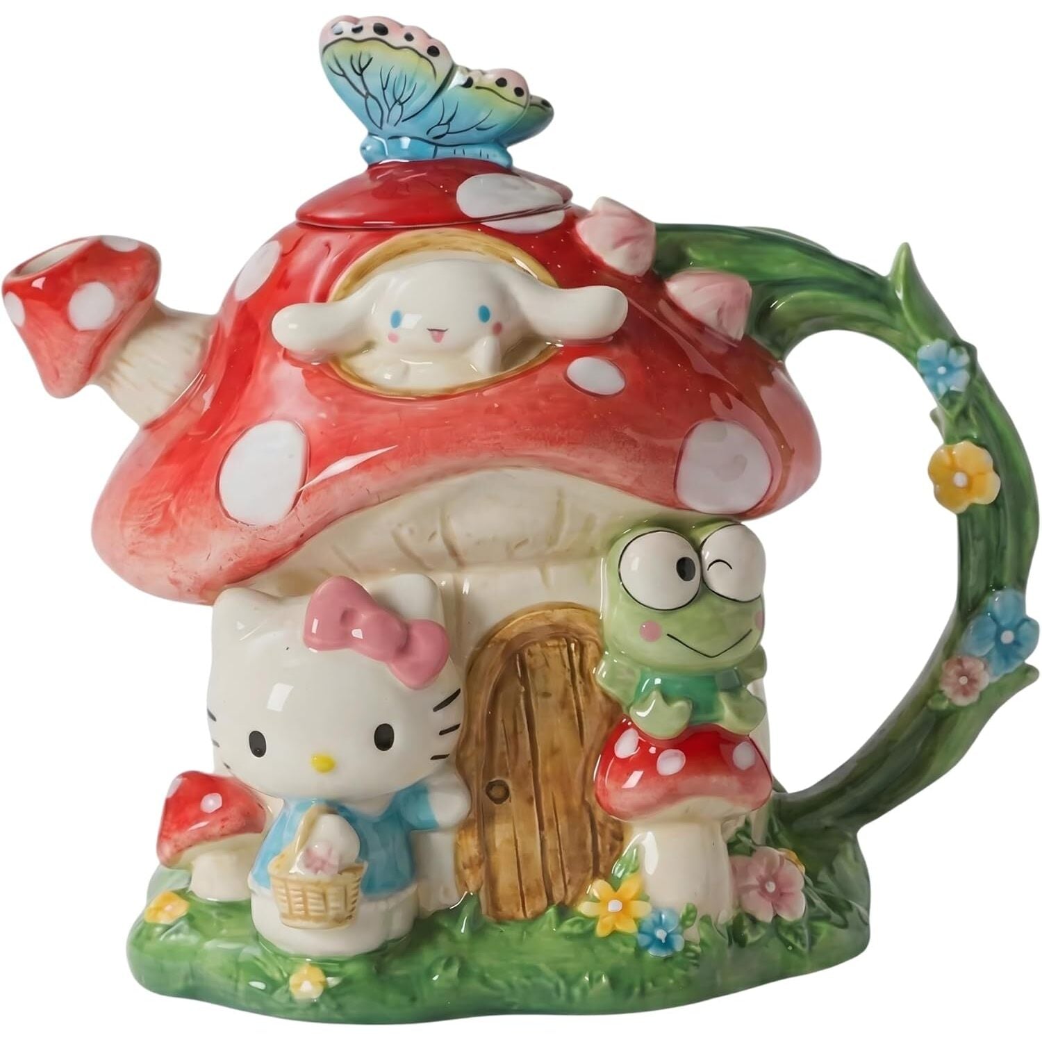Hello Kitty and Friends Mushroom House Ceramic Teapot