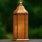 Champagne Gold Moroccan Candle Lantern