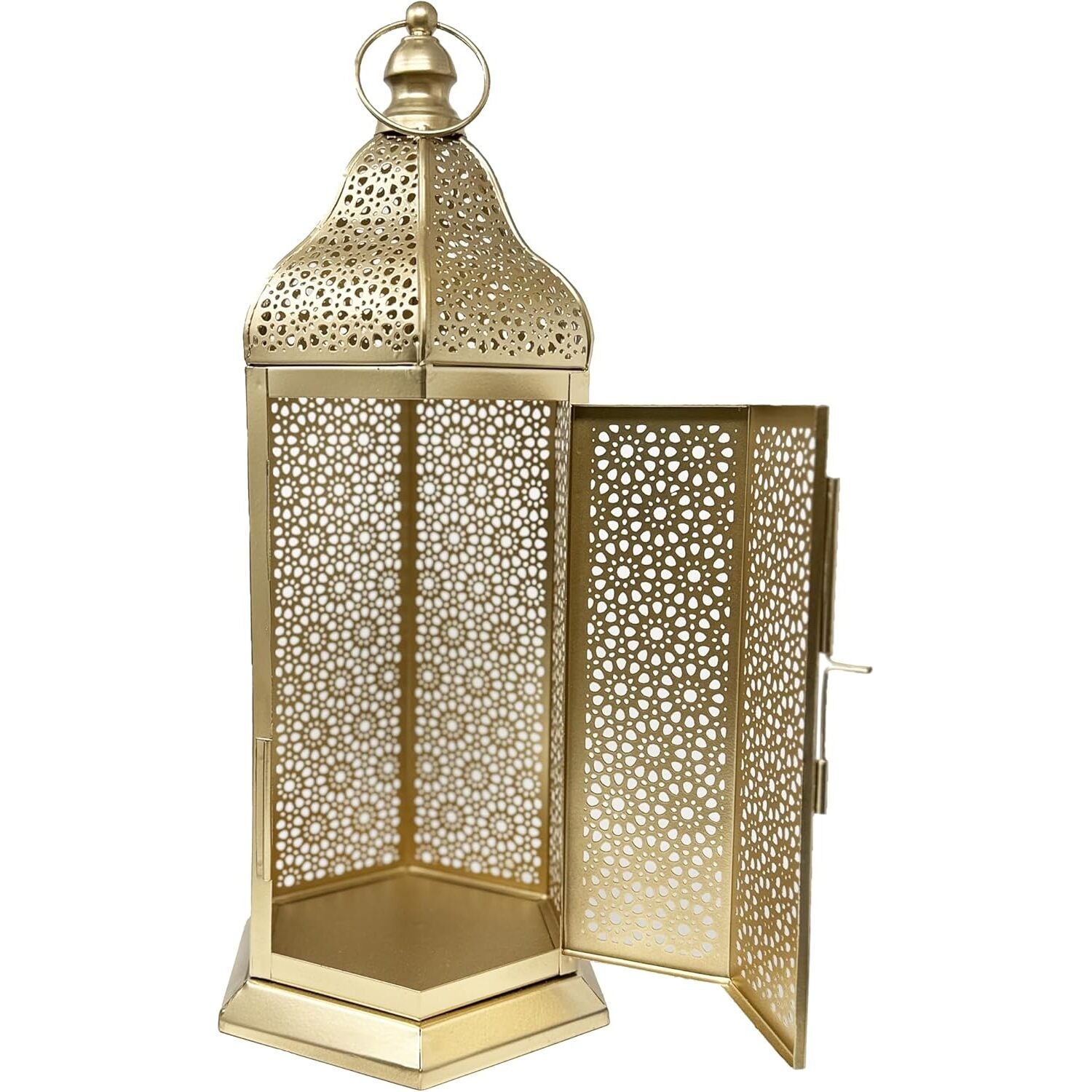 Champagne Gold Moroccan Candle Lantern