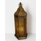 Champagne Gold Moroccan Candle Lantern