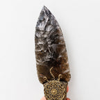 Handcrafted Smoky Quartz Crystal Arrowhead Knife