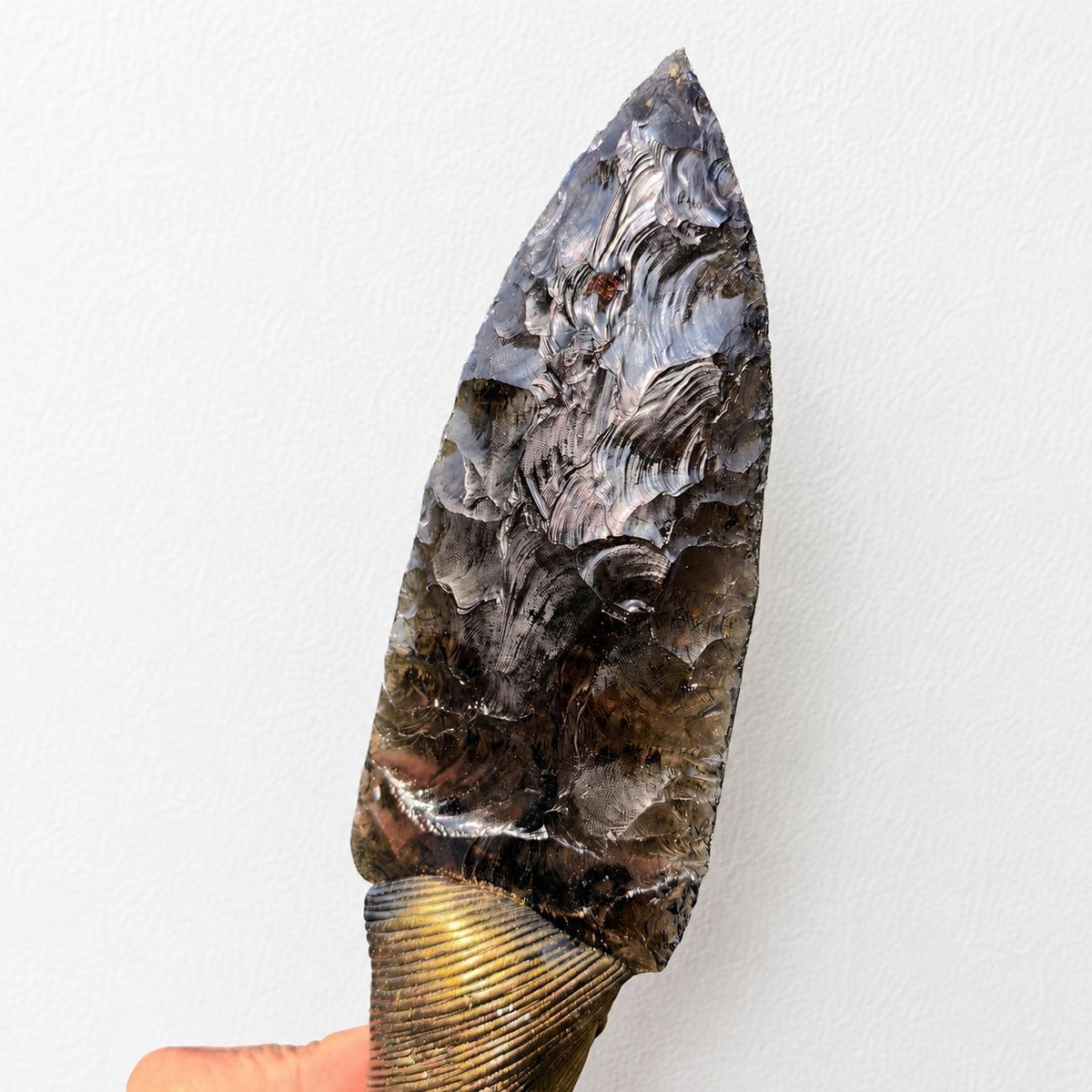 Handcrafted Smoky Quartz Crystal Arrowhead Knife