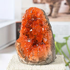 Natural Orange Crystal Geode Cave Formation
