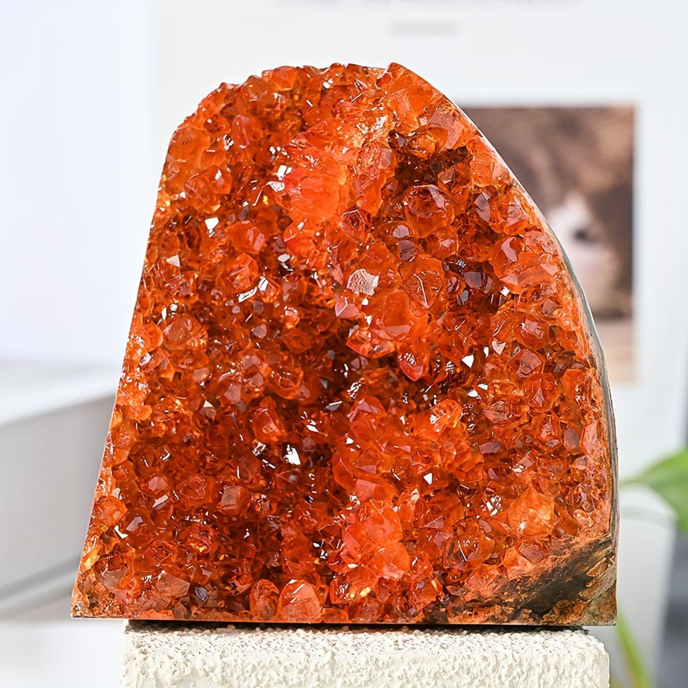 Natural Orange Crystal Geode Cave Formation