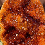 Natural Orange Crystal Geode Cave Formation