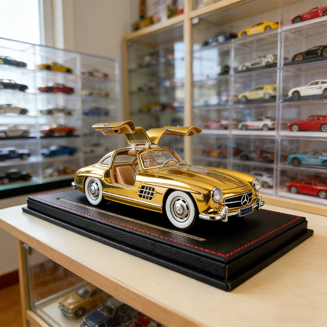 Gold Mercedes-Benz Gullwing Diecast Model