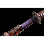 Red Samurai Sword with Dragon Sheath