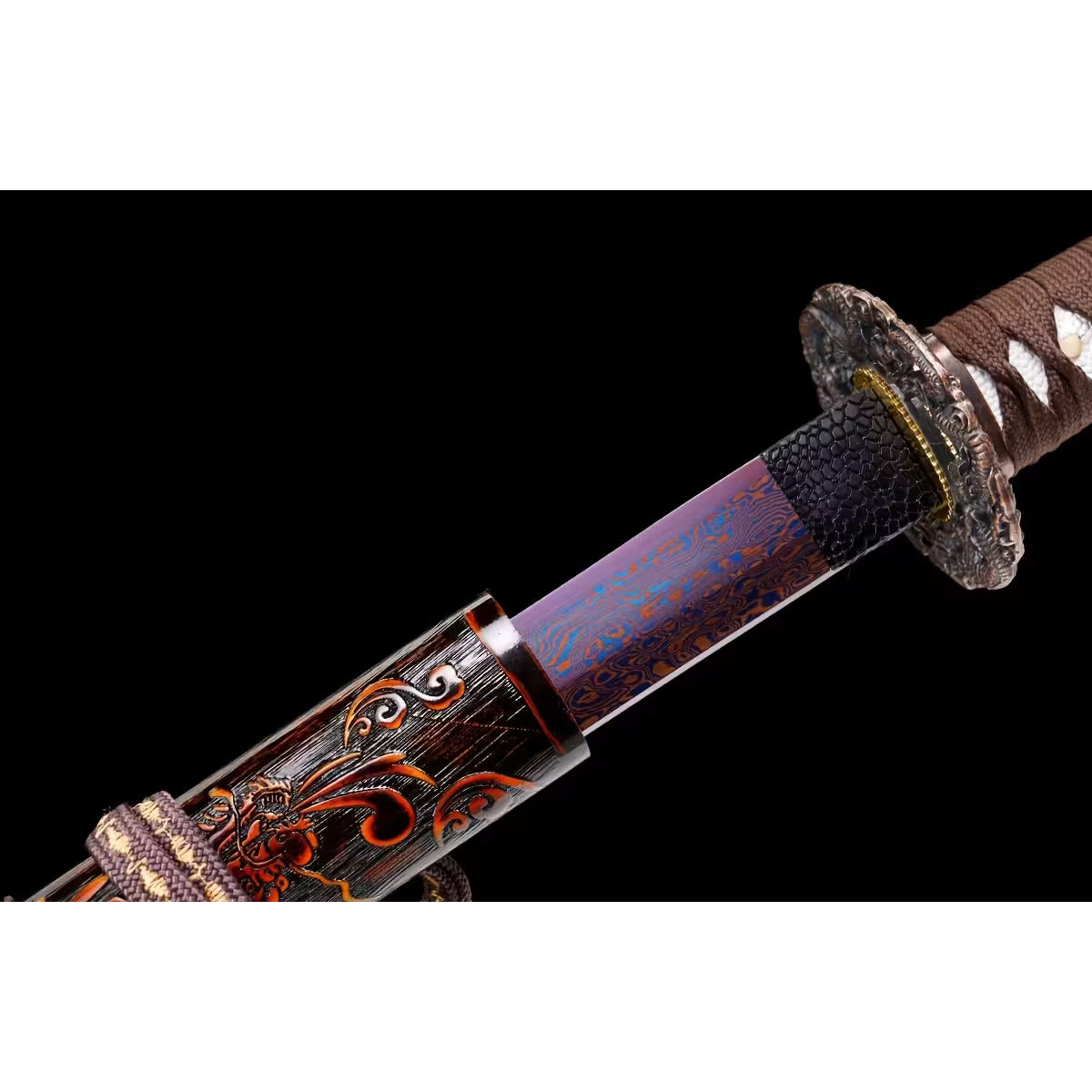 Red Samurai Sword with Dragon Sheath
