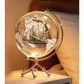Illuminated World Globe with Metal Stand