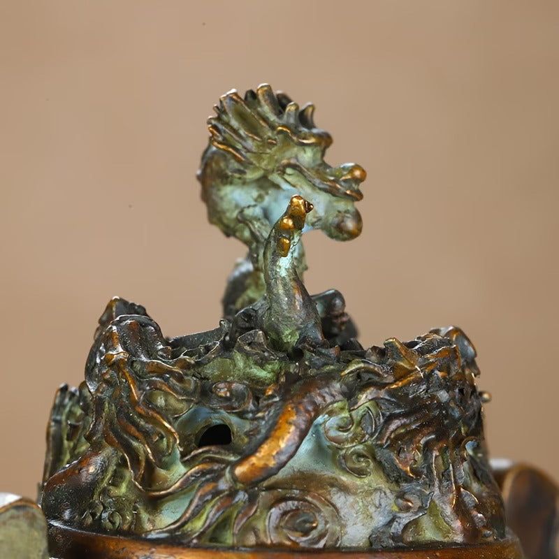 Oriental Dragon Copper Incense Burner