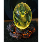 Crystal Lava Dragon Egg with Illuminated Base