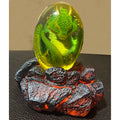 Crystal Lava Dragon Egg with Illuminated Base