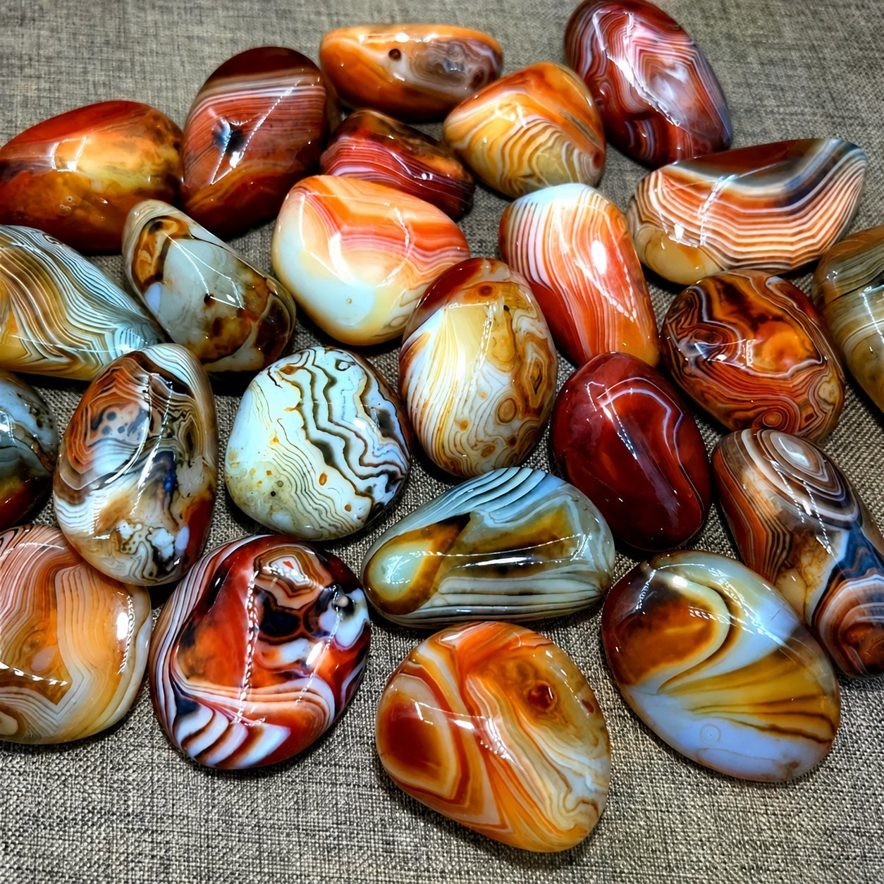 1-lb Natural Agate Polished Stone Collection