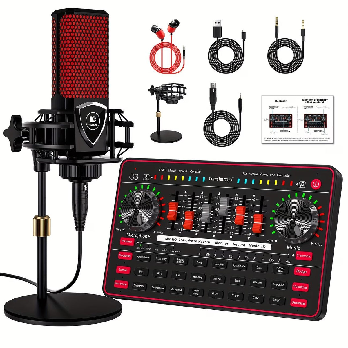 Pro Podcast Mixer and Audio Interface Bundle