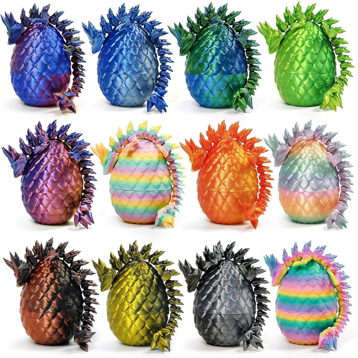 12-Piece Crystal Dragon Egg Collection