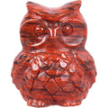 Hand-Carved Red Stone Owl Gemstone