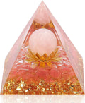 Orgonite Rose Quartz Flower of Life Pyramid