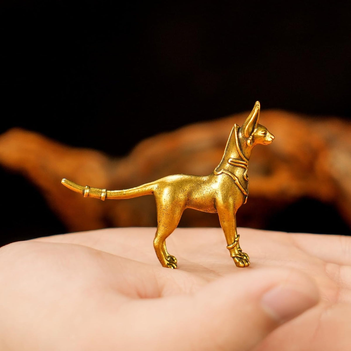 Solid Brass Bastet Egyptian Cat