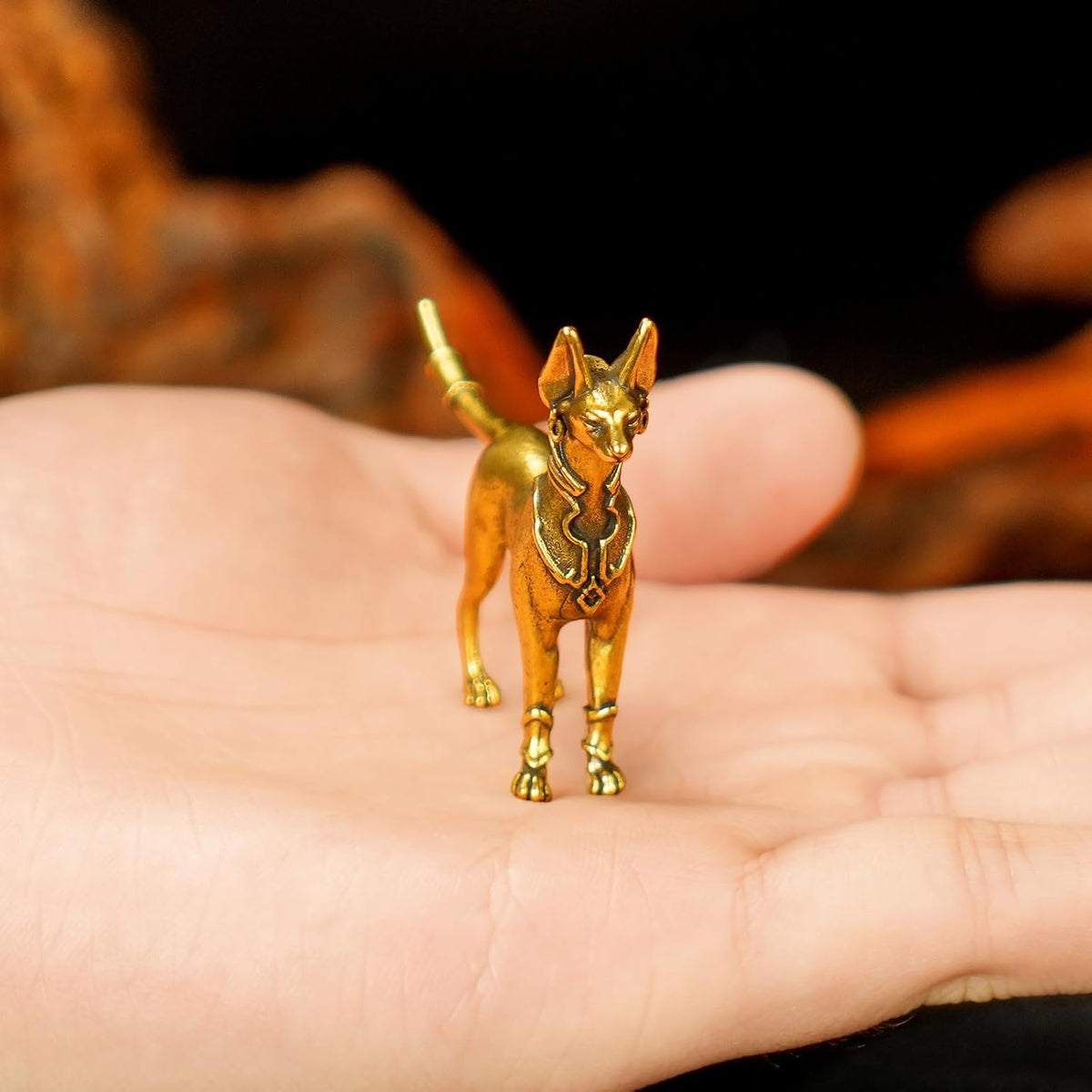 Solid Brass Bastet Egyptian Cat