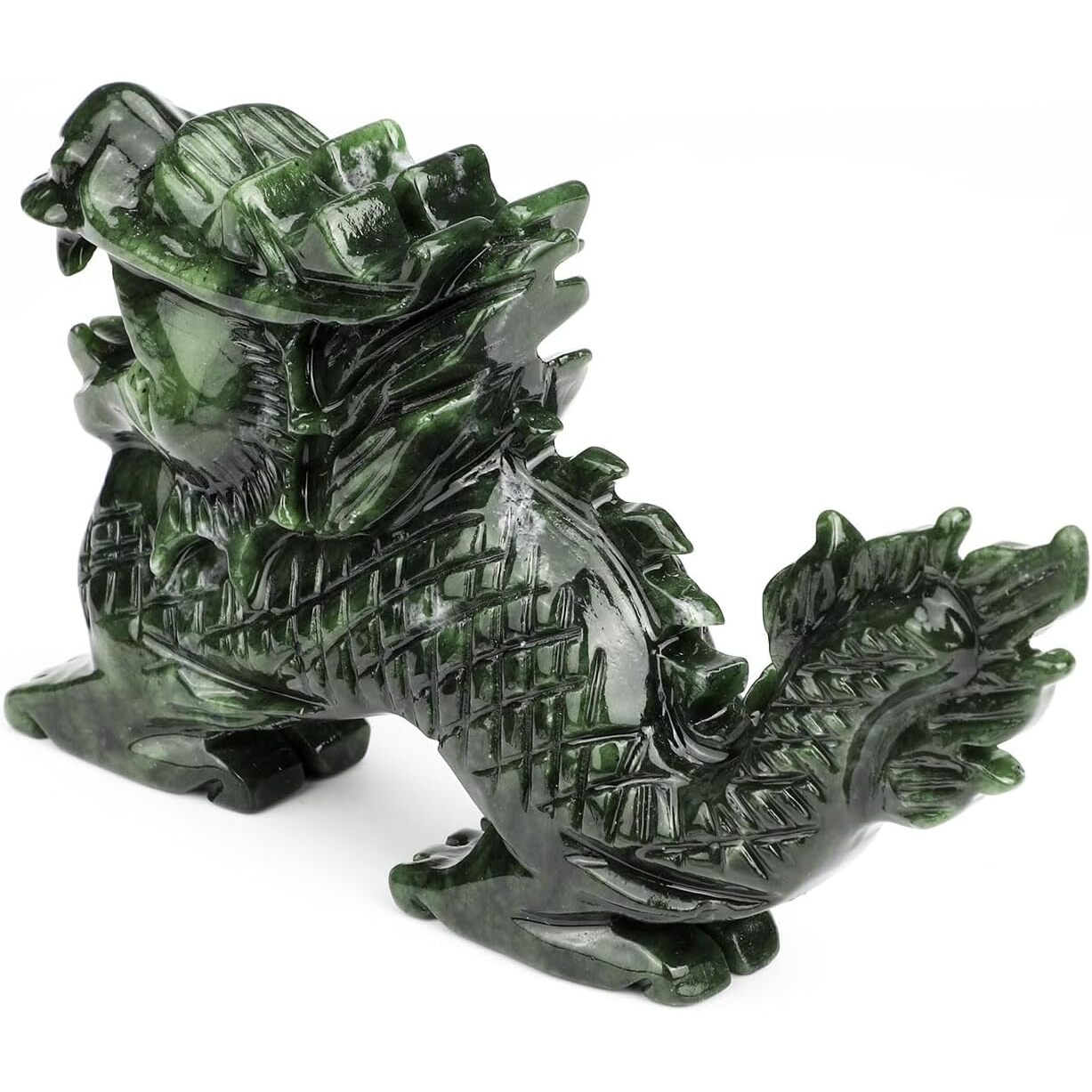 Hand-Carved Jade Dragon
