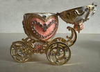 Hand-Painted Royal Carriage Trinket Box with Crystals