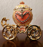 Hand-Painted Royal Carriage Trinket Box with Crystals