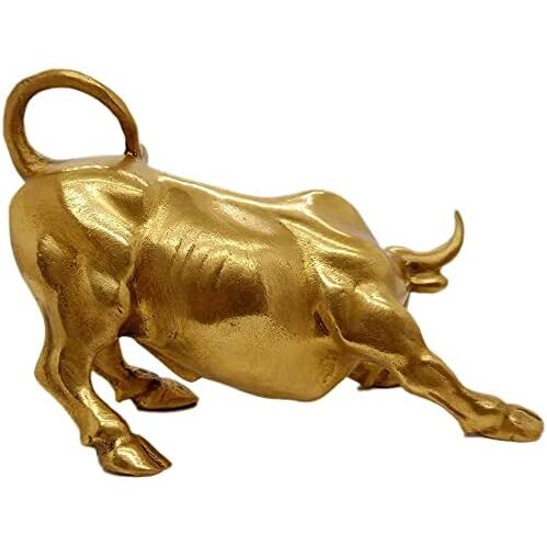 Brass Wall Street Bull Feng Shui Wealth & Prosperity