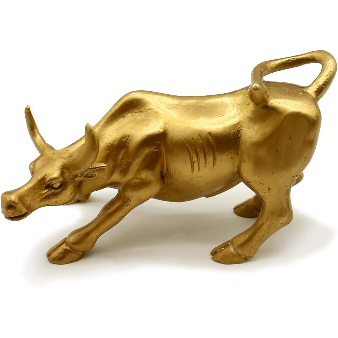 Brass Wall Street Bull Feng Shui Wealth & Prosperity