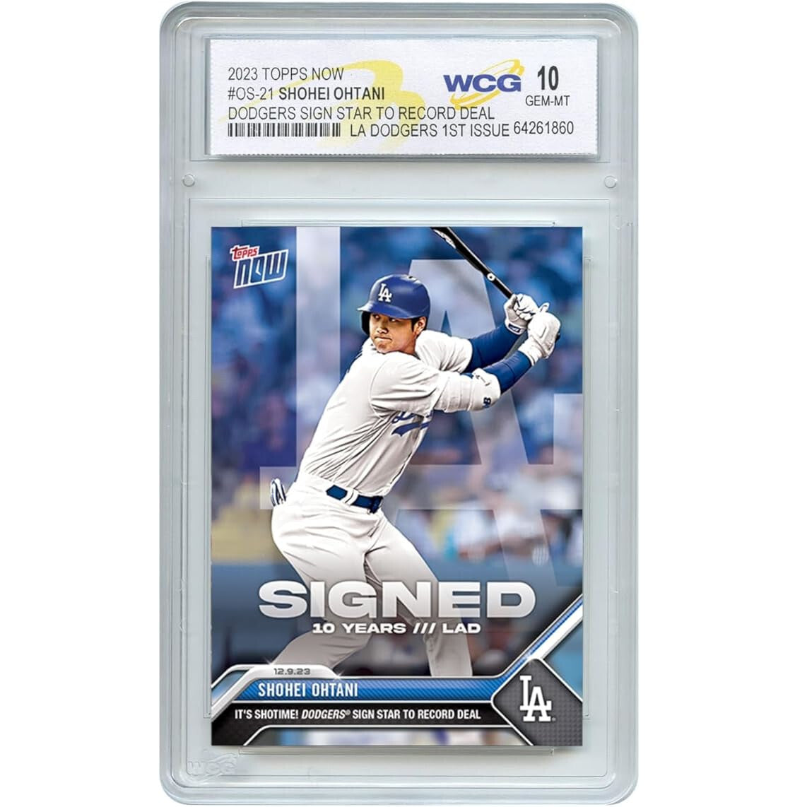 Shohei Ohtani Dodgers 1st Issue Card Gem Mint 10