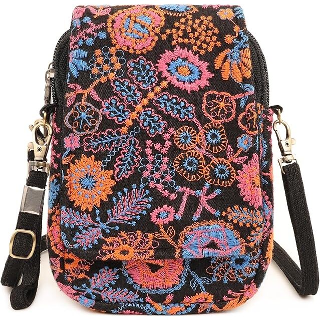 Bohemian Embroidered Mini Crossbody Bag