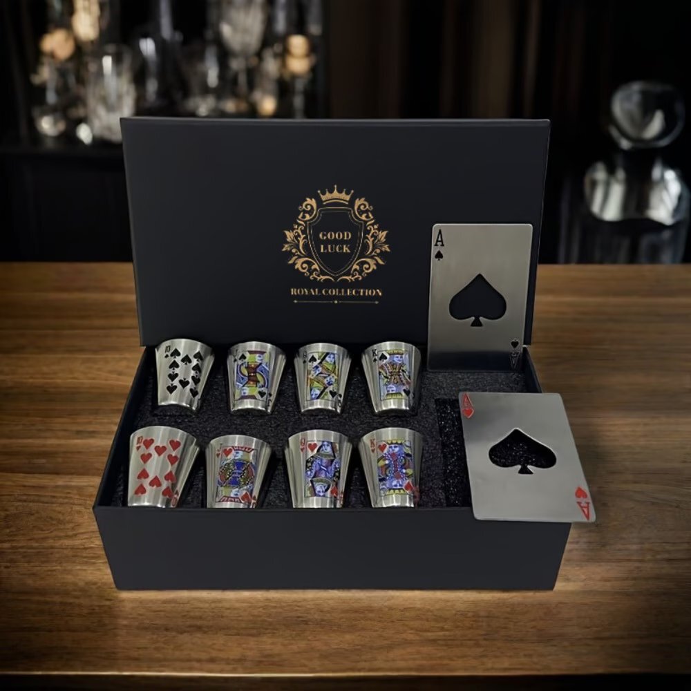 Playing Card Shot Glass Set