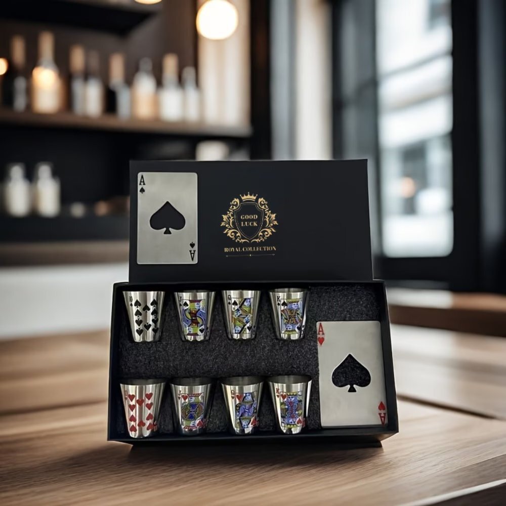 Playing Card Shot Glass Set