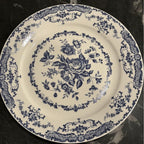 Victorian-Inspired Blue Rose Porcelain Dinner Set