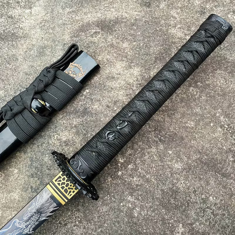 Handmade Carbon Steel Katana with Scabbard