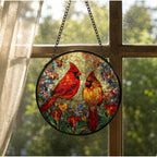 Cardinal Stained Glass Suncatcher