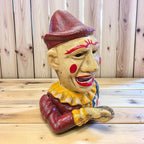Cast Iron Mechanical Clown Vintage-Style Coin Bank