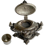 Antique-Style Dragon Brass Inkwell with Ink Cup